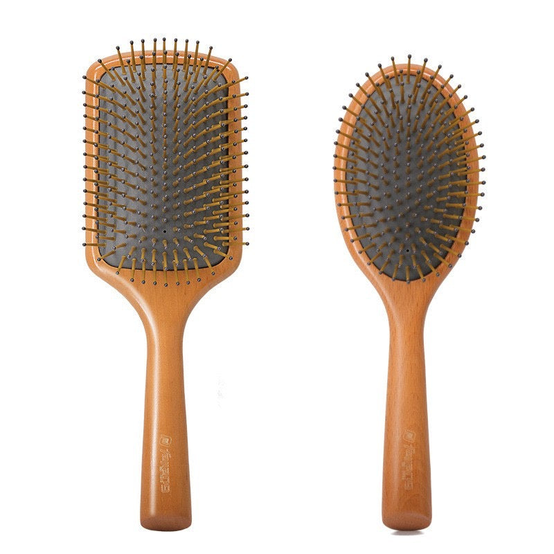 COMB | ZXUNASMR | Beechwood Nylon Air Bag Cushion Brush | Smoothing Styling & Hair Care | High-Resilience, Scalp Massaging, Gentle Detangling.