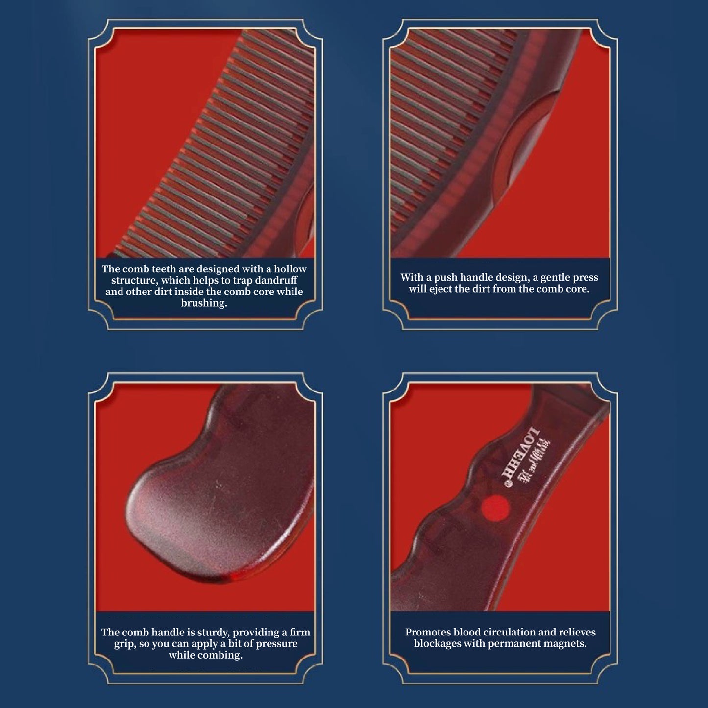 COMB | ZXUNASMR | LOVEHH | Core Hertz | New-generation magnetic therapy no rinse comb.