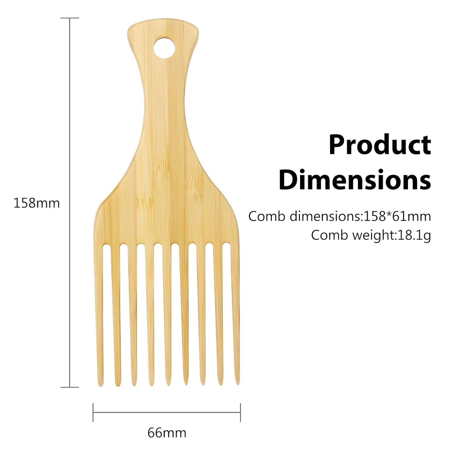 COMB | ZXUNASMR | Bamboo Wood Comb | Scalp Massaging, Anti-Static, Smooths Frizz, Soft & Comfortable