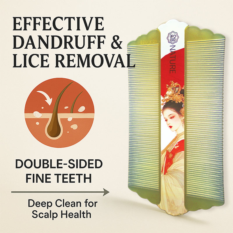 COMB | ZXUNASMR | Double Sided Fine Tooth Combs, Dandruff and Lice Removal, Beard and Hair Styling, Portable and Lightweight