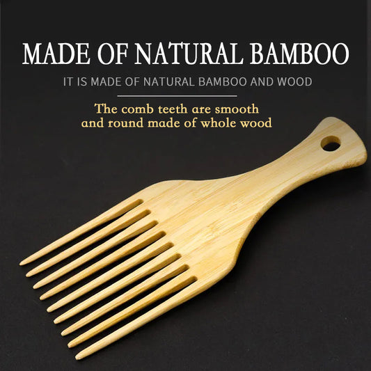 COMB | ZXUNASMR | Bamboo Wood Comb | Scalp Massaging, Anti-Static, Smooths Frizz, Soft & Comfortable