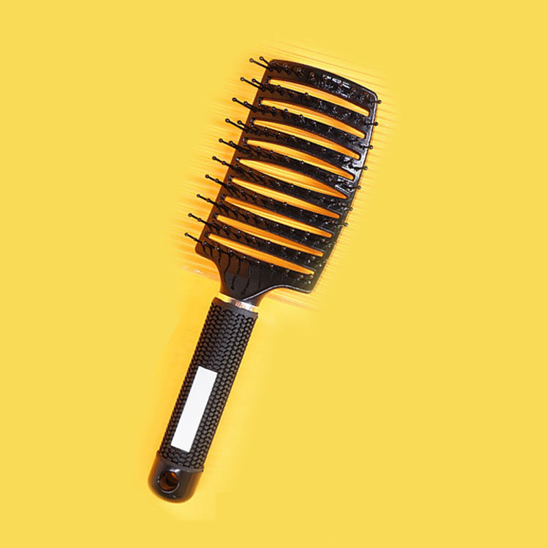 COMB | ZXUNASMR | Curved Nylon Detangling Hair Brush for Volumizing & Styling | Anti-Static, Scalp Massaging, Suitable for Wet & Dry Hair