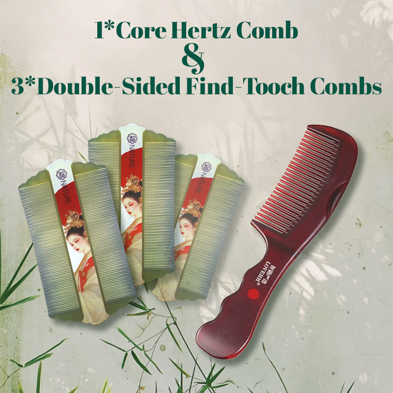 COMB SET | ZXUNASMR | Double the care, double the shin | Haircare comb set for healthier, more radiant hair.