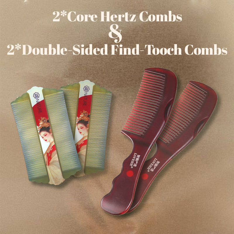 COMB SET | ZXUNASMR | Double the care, double the shin | Haircare comb set for healthier, more radiant hair.