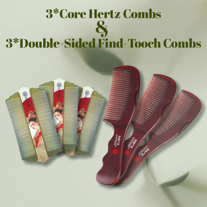 COMB SET | ZXUNASMR | Double the care, double the shin | Haircare comb set for healthier, more radiant hair.