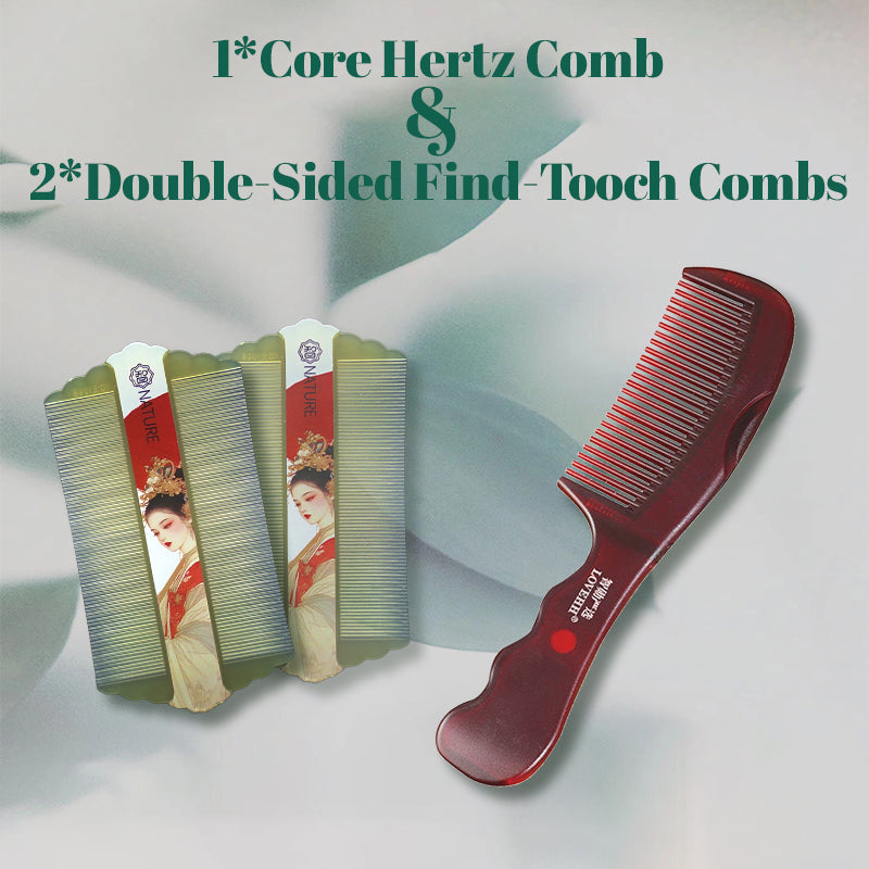 COMB SET | ZXUNASMR | Double the care, double the shin | Haircare comb set for healthier, more radiant hair.
